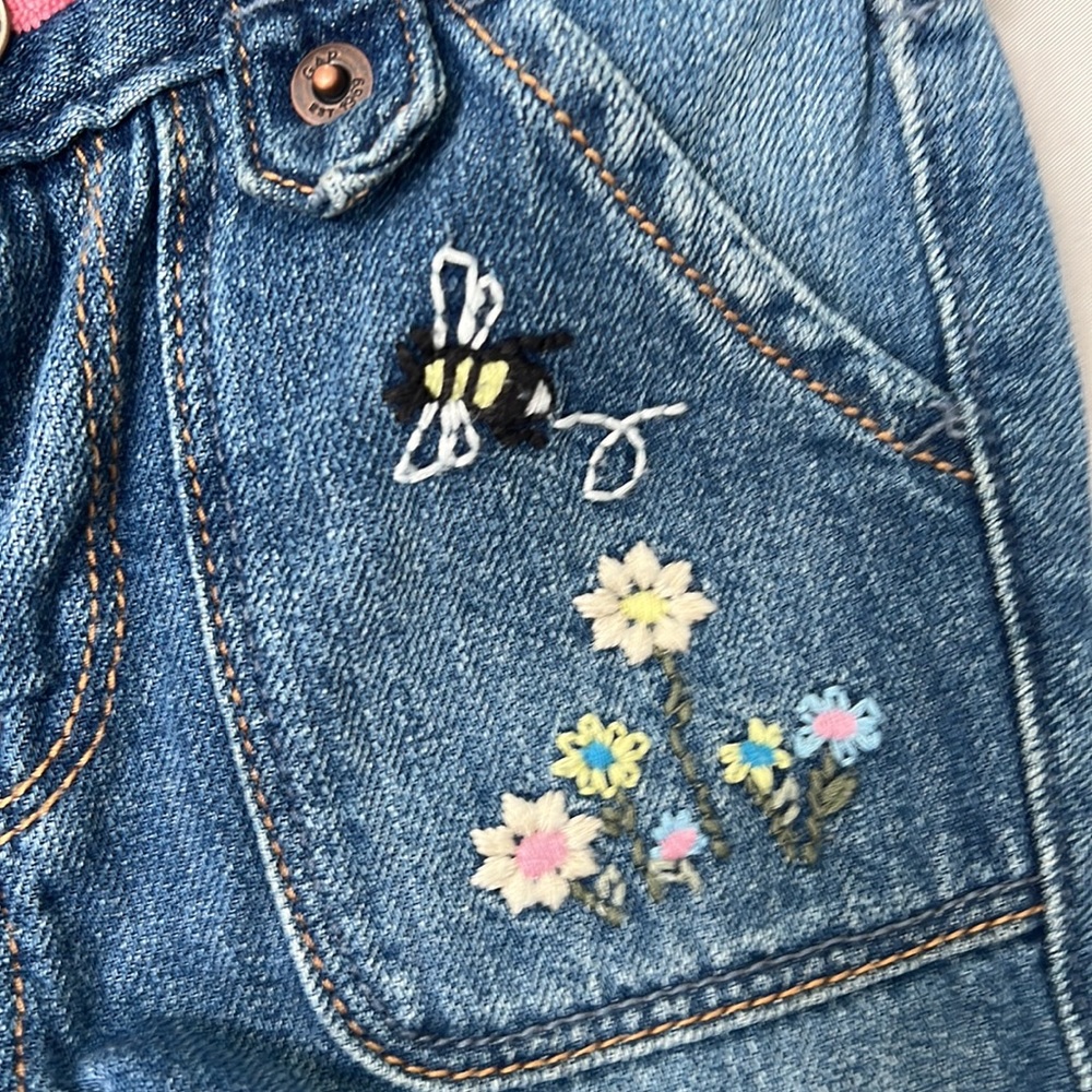 Baby Gap “My first straight” beautiful embroidered jeans.  18-24M. - Picture 3 of 6